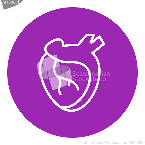 Image of Heart line icon.