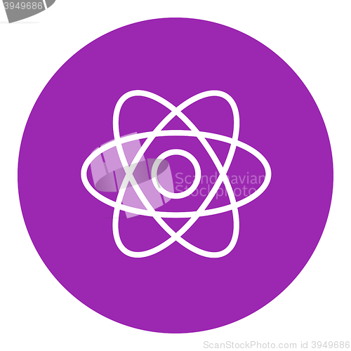 Image of Atom line icon.