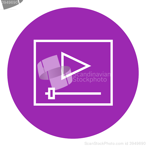 Image of Video player line icon.