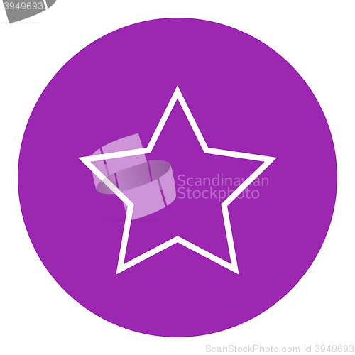 Image of Rating star line icon.