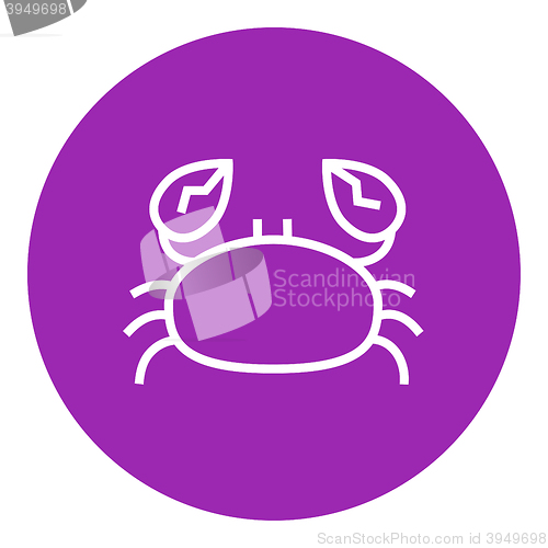 Image of Crab line icon.