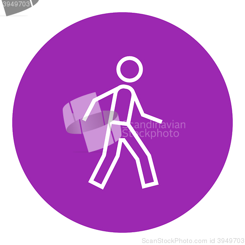 Image of Pedestrianism line icon.