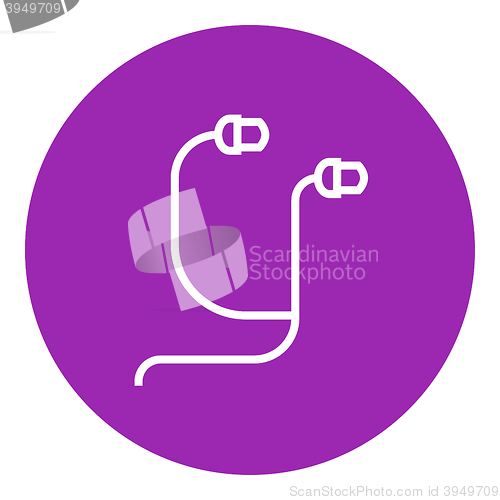 Image of Earphone line icon.