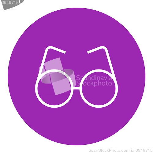 Image of Eyeglasses line icon.