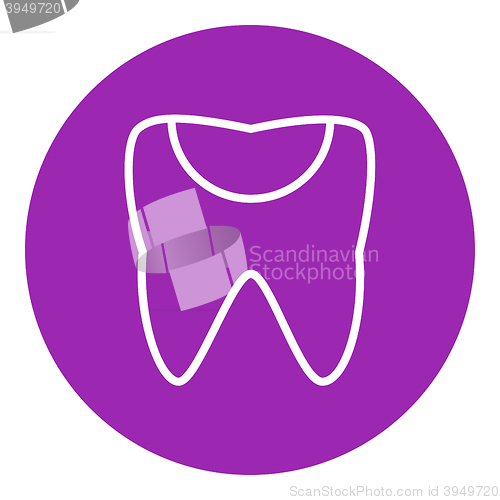 Image of Tooth decay line icon.