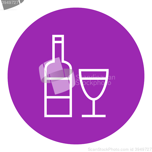 Image of Bottle of wine line icon.