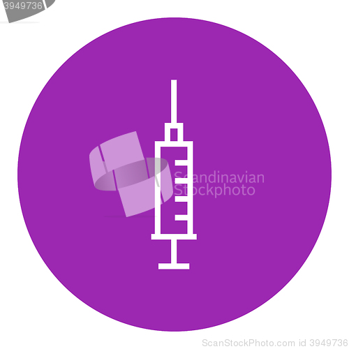 Image of Syringe line icon.