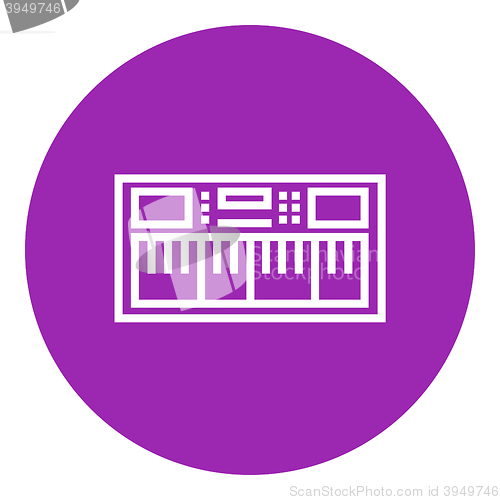 Image of Synthesizer line icon.