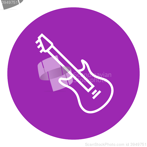 Image of Electric guitar line icon.