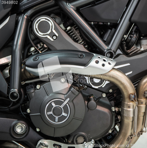 Image of Detail of motorcycle engine