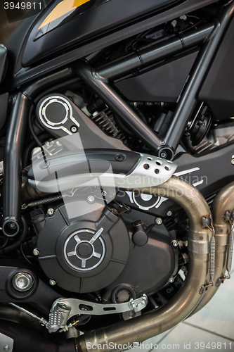 Image of Detail of motorcycle engine