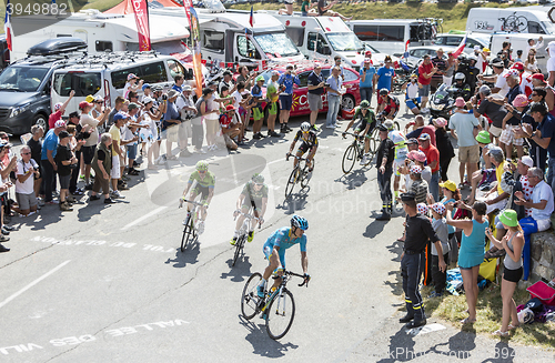 Image of Group of Cyclists on Col du Glandon - Tour de France 2015