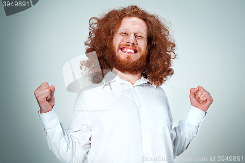 Image of The young man looking at camera