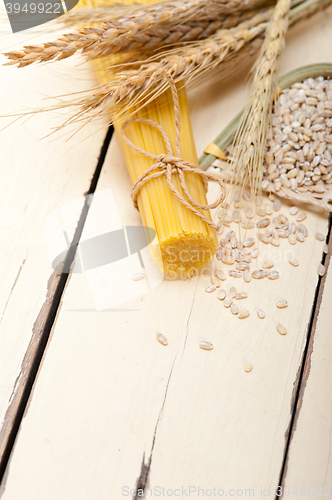 Image of organic Raw italian pasta and durum wheat 