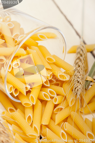 Image of Italian pasta penne with wheat