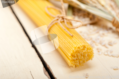 Image of organic Raw italian pasta and durum wheat 