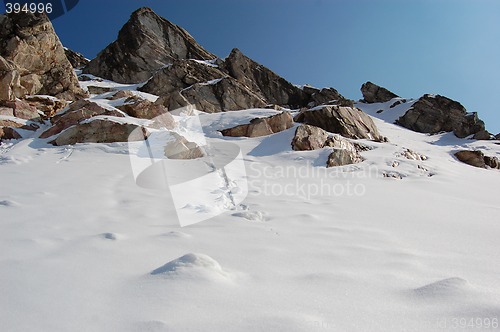 Image of Rocks in snow