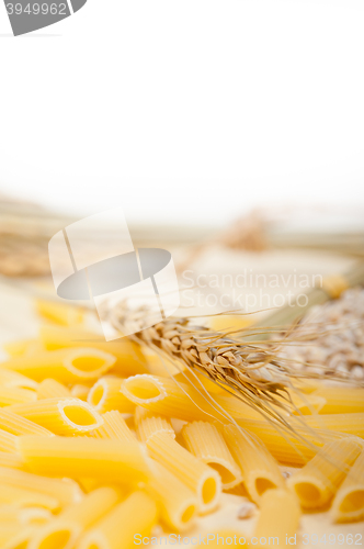 Image of Italian pasta penne with wheat