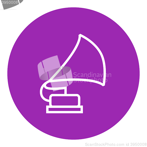 Image of Gramophone line icon.