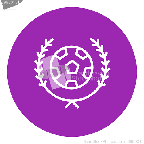 Image of Soccer badge line icon.