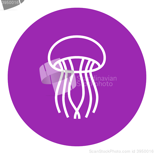 Image of Jellyfish line icon.