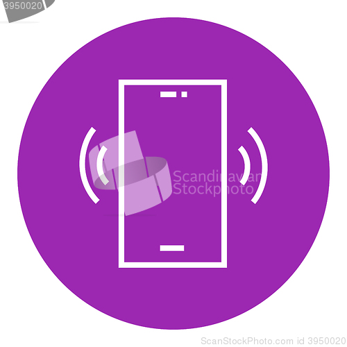 Image of Vibrating phone line icon.