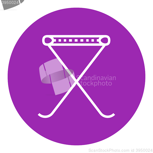 Image of Folding chair line icon.