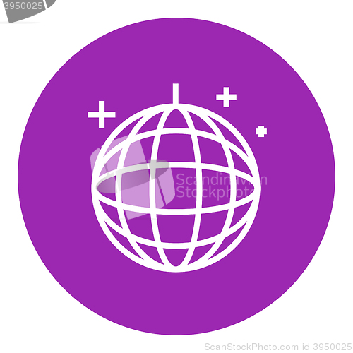 Image of Disco ball line icon.