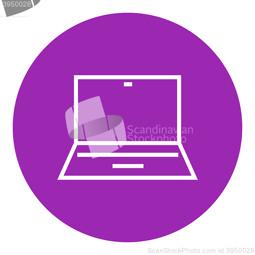 Image of Laptop line icon.