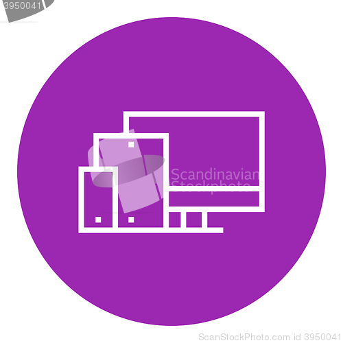 Image of Responsive web design line icon.