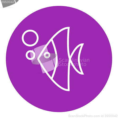 Image of Fish under water line icon.