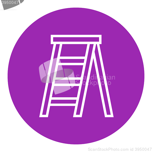 Image of Stepladder line icon.