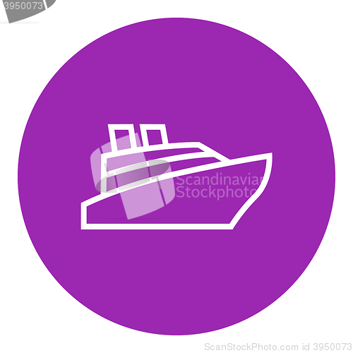 Image of Cruise ship line icon.