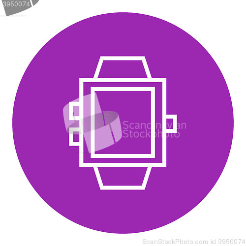 Image of Smartwatch line icon.