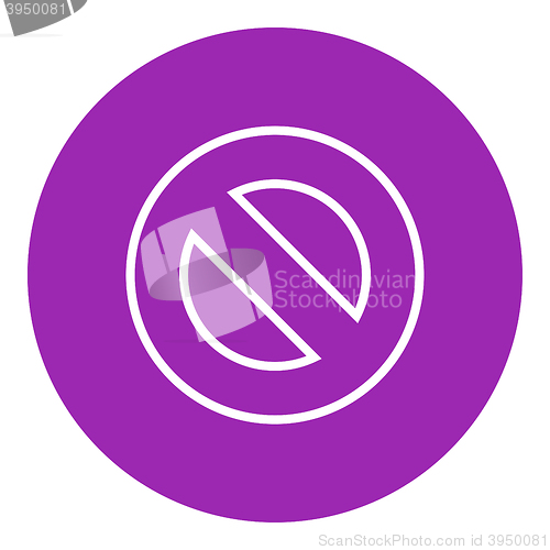 Image of Not allowed sign line icon.