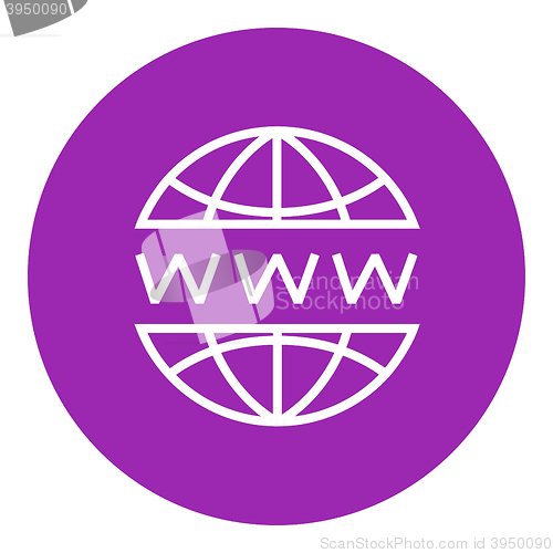 Image of Globe internet line icon.