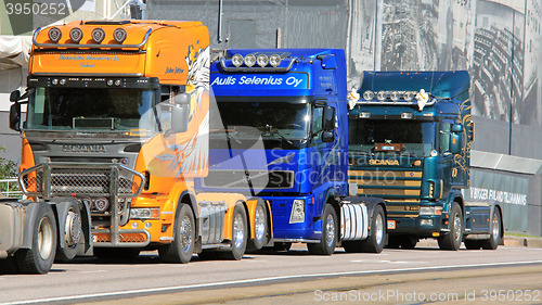 Image of Truck Convoy Protest in Helsinki City