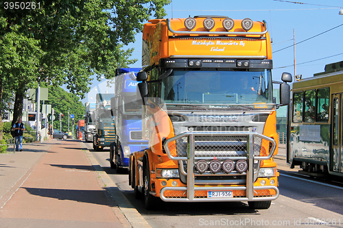 Image of Finnish Truckers Protest Against EC Cabotage Rules