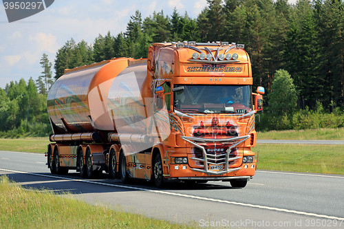 Image of Super Tank Truck Shogun Scania on Freeway