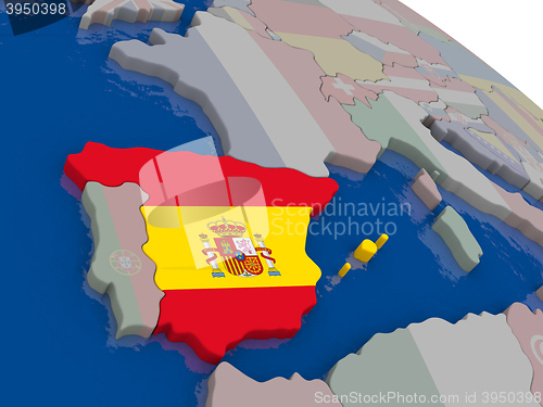 Image of Spain with flag