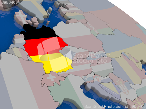 Image of Germany with flag