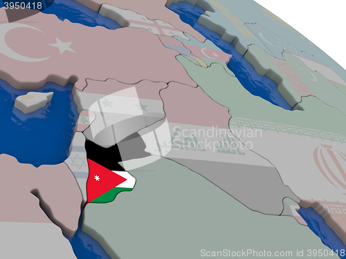 Image of Jordan with flag