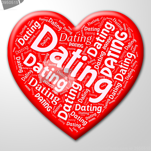 Image of Dating Heart Means Internet Date And Sweetheart