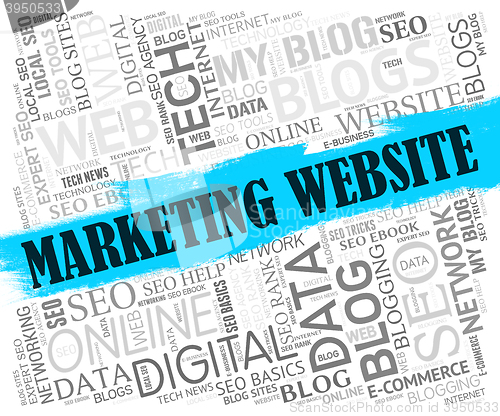 Image of Marketing Website Represents Email Lists And Advertising