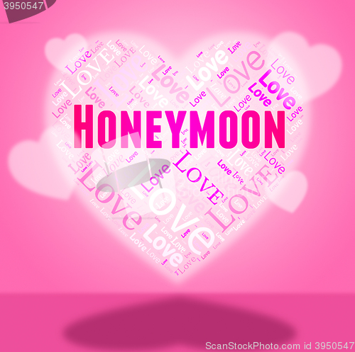 Image of Honeymoon Heart Indicates In Love And Break