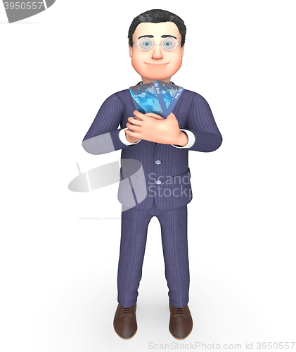 Image of Credit Card Means Business Person And Bankrupt 3d Rendering