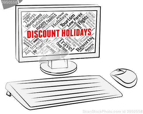 Image of Discount Holidays Means Promotional Offers And Computing