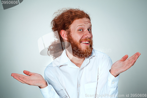Image of The young man looking at camera