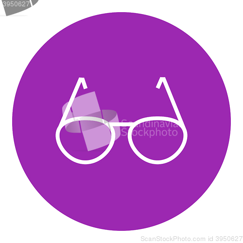 Image of Eyeglasses line icon.