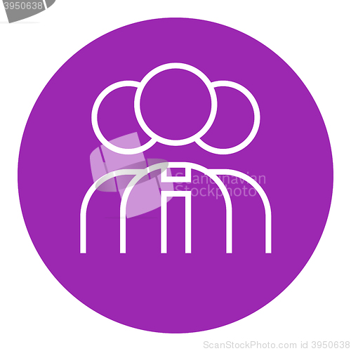 Image of Group of businessmen line icon.